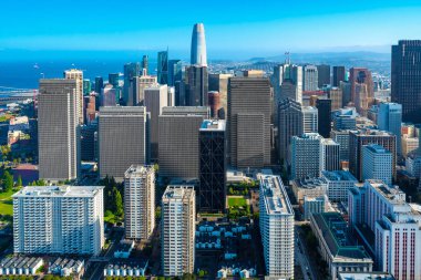 San Francisco şehir merkezi hava manzarası