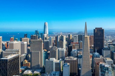 San Francisco şehir merkezi hava manzarası