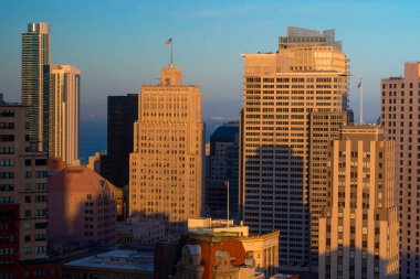 San Francisco şehir merkezi gökdelen binaları
