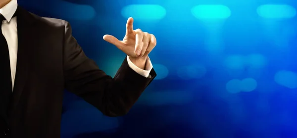 Businessman pointing something — Stock Photo, Image