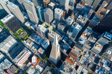 San Francisco şehir merkezi hava manzarası