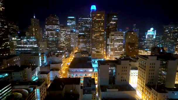Skyline van San Francisco met wolkenkrabbers — Stockvideo