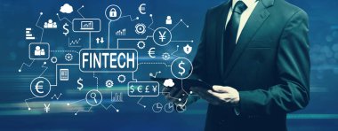 İş adamıyla Fintech teması