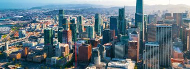 San Francisco şehir merkezi hava manzarası