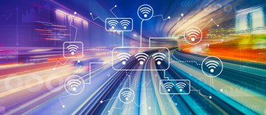 Yüksek hız hareket bulanıklığı olan Wifi teması