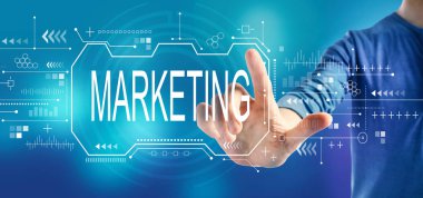 Bir adam ile Pazarlama kavramı