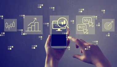 Akıllı telefonlu borsa teması