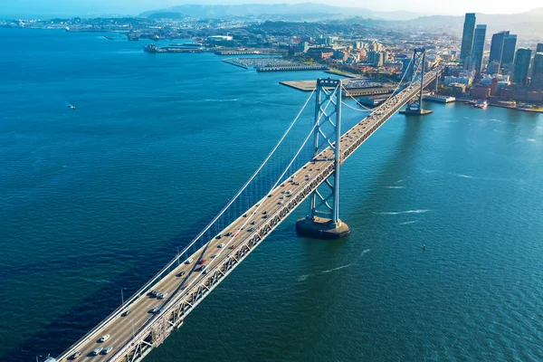 Vista aérea da Ponte da Baía em São Francisco — Fotografia de Stock