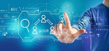 Bir erkek ile insan kaynakları teması