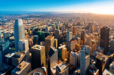 San Francisco şehir merkezi hava manzarası