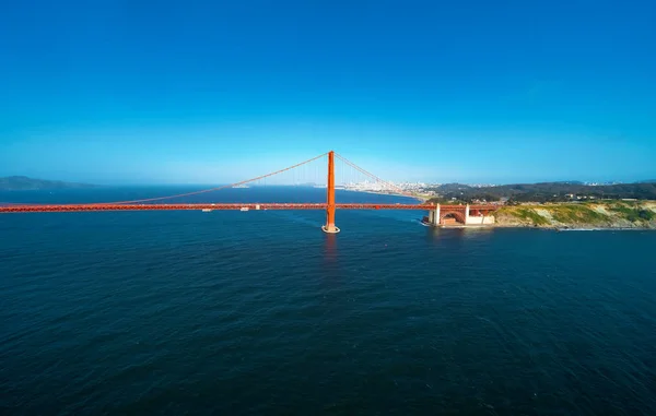 Widok z lotu ptaka na most Golden Gate w San Francisco — Zdjęcie stockowe