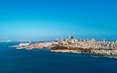 San Francisco şehir merkezi hava manzarası