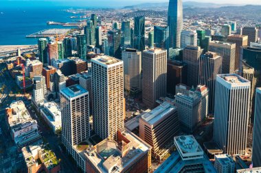 San Francisco şehir merkezi hava manzarası