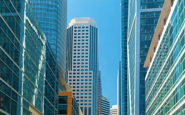 Budynki panoramiczne centrum San Francisco — Zdjęcie stockowe
