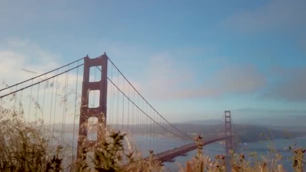 Мост Золотые ворота в Сан-Франциско — стоковое видео