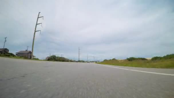 Time-lapse rijden door de buitenste oevers van North Carolina — Stockvideo