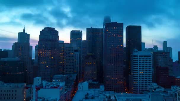 旧金山市中心的日出延时 — 图库视频影像