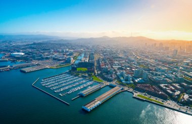 San Francisco şehir merkezi hava manzarası