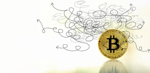 Lösung eines Problems mit Bitcoin — Stockfoto