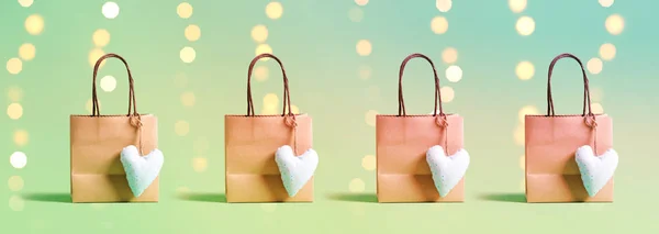Shopping bags on a shiny background — Stock Photo, Image