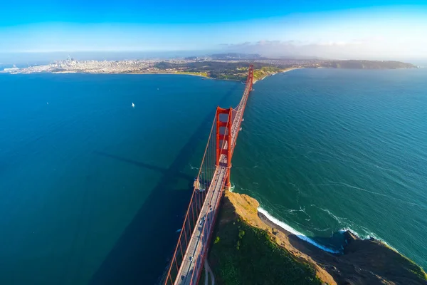 Widok z lotu ptaka na most Golden Gate w San Francisco — Zdjęcie stockowe