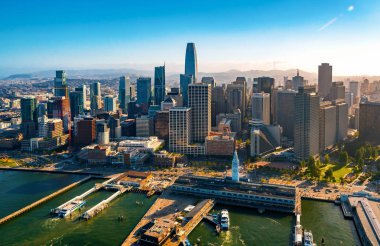 San Francisco şehir merkezi hava manzarası