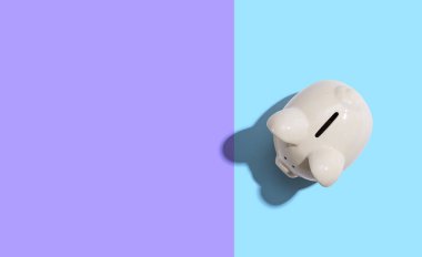 Beyaz domuz kumbarası manzarası