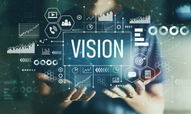 Vizyonu ile genç adam