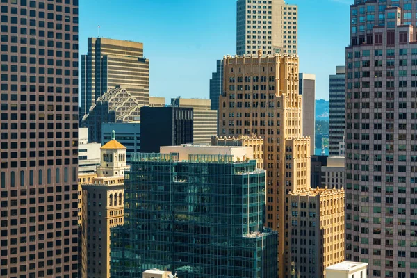 Budynki panoramiczne centrum San Francisco — Zdjęcie stockowe