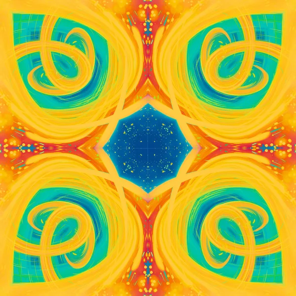 Abstrakcja Fraktal symetryczne geometryczny wzór — Zdjęcie stockowe