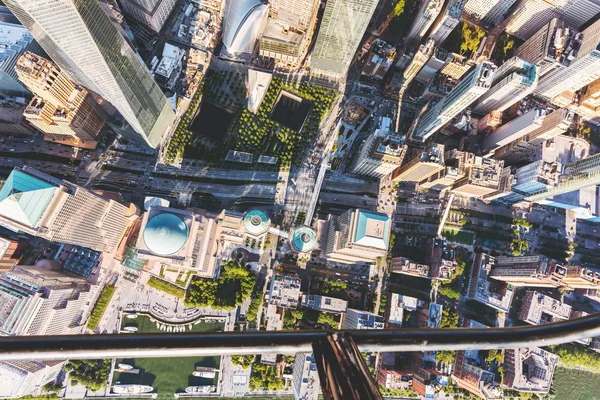 Letecký pohled na věž svobody v jednom Světovém obchodním centru, na Manhattanu v New Yorku — Stock fotografie