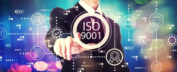 사업가와 ISO 9001 — 스톡 사진
