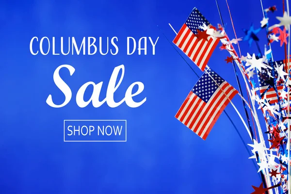 Columbus mensagem de venda dia — Fotografia de Stock