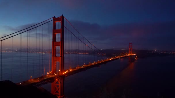 Goldene torbrücke in san francisco — Stockvideo