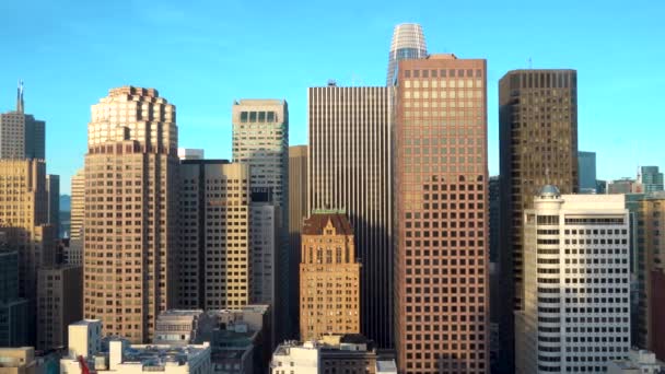 Skyline van San Francisco met wolkenkrabbers — Stockvideo