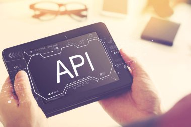 Tablet bilgisayarlı Api konsepti