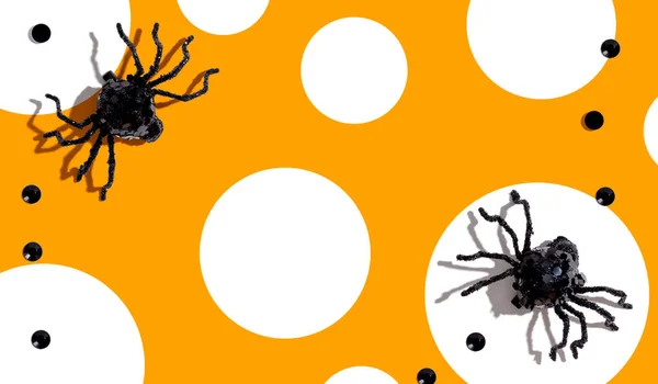 Хеллоуїн чорний павуків — стокове фото