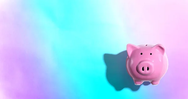 粉红猪存钱罐 — 图库照片