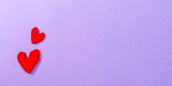 Almofadas de coração Dia dos Namorados tema — Fotografia de Stock