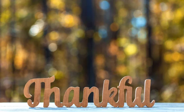 Thankful message Thanksgiving theme — Stock Photo, Image