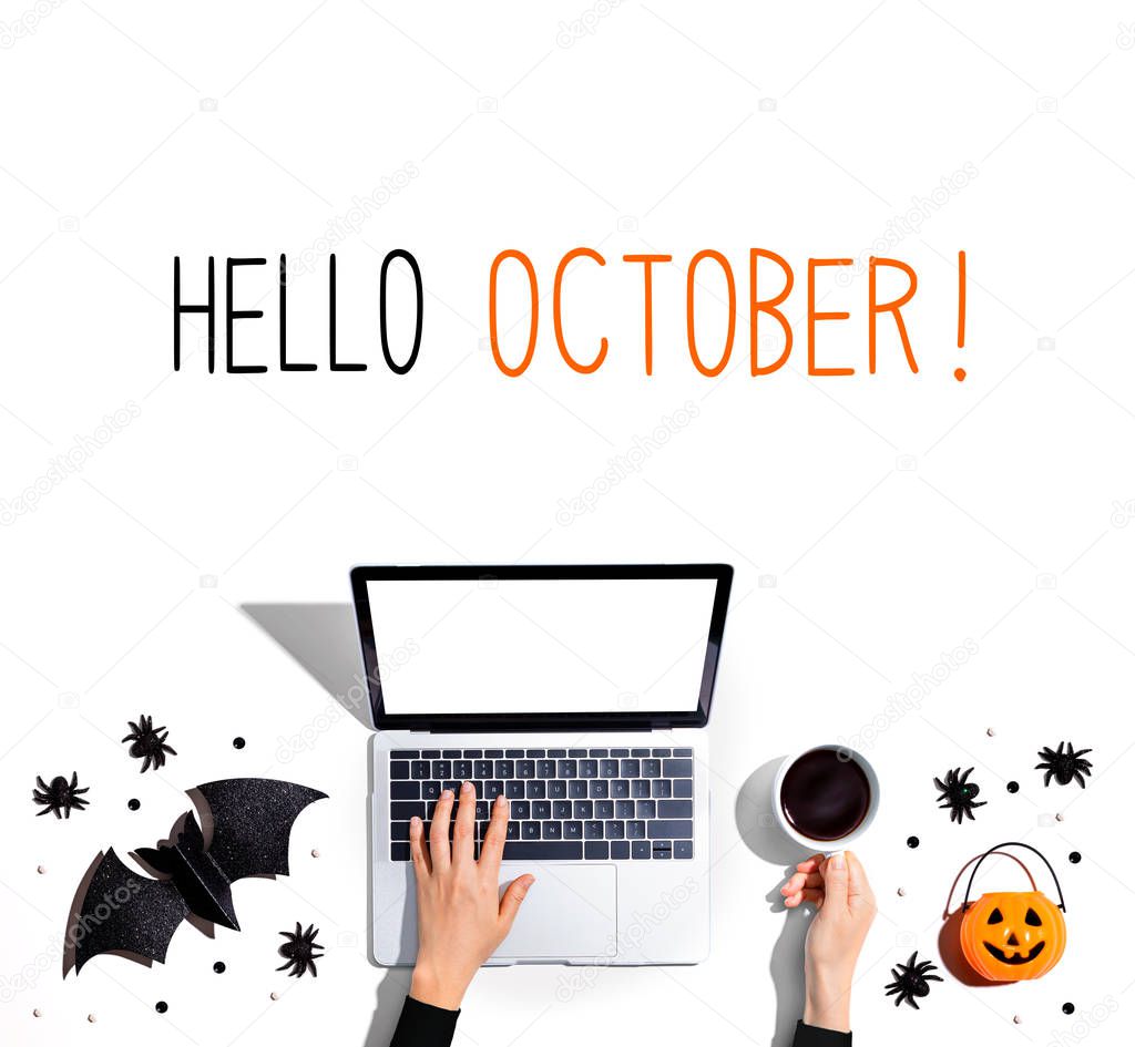 Hello October message
