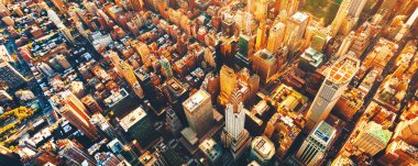 Havadan görünümü Manhattan New York