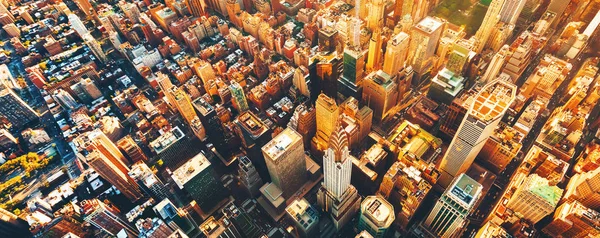 Widok z lotu ptaka Manhattan Nowy Jork — Zdjęcie stockowe