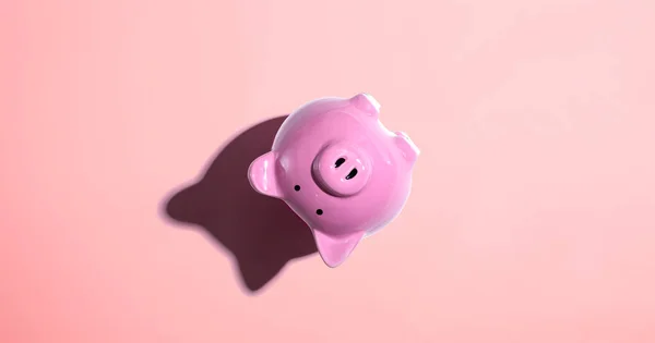 Sparschwein auf dem Kopf — Stockfoto