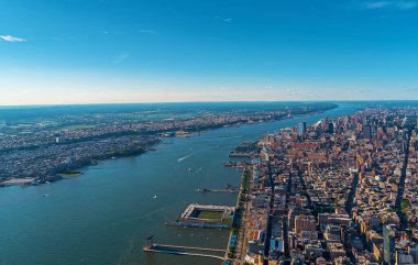 Manhattan, Ny gökdelenlerin havadan görünümü