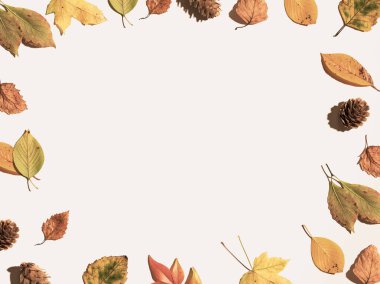Sonbahar yaprağı kenar çerçevesi
