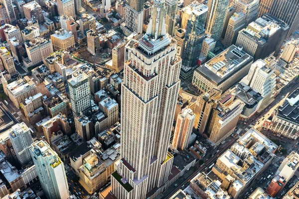 Aerial view of the Empire State building in Manhattan New York City — Φωτογραφία Αρχείου