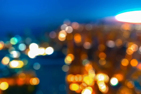 Abstract blurred night cityscape bokeh background — ストック写真