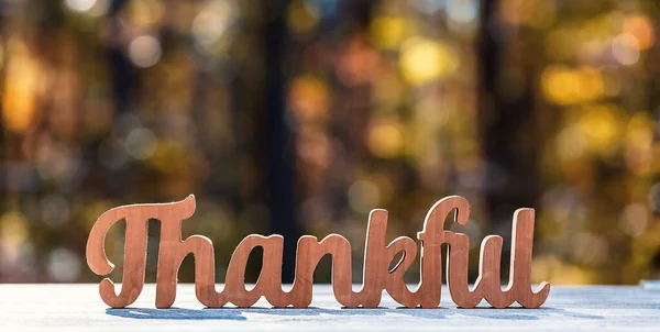 Wdzięczny wiadomość temat Święto Dziękczynienia — Zdjęcie stockowe