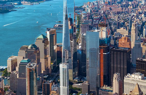 Flygbild över Frihetstornet på One World Trade Center, Manhattan, New York — Stockfoto